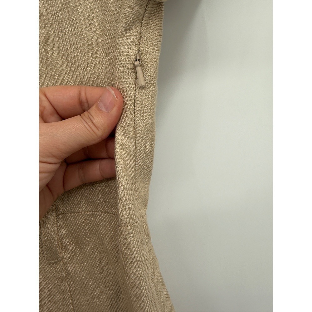 VERONICA BEARD Sadia Button Front Shirt Dress Tan Sz 4 - Picture 6 of 11